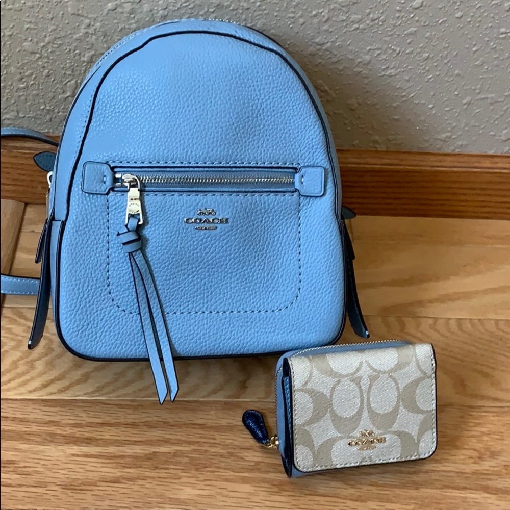 Brand new coach backpack purse and billfold